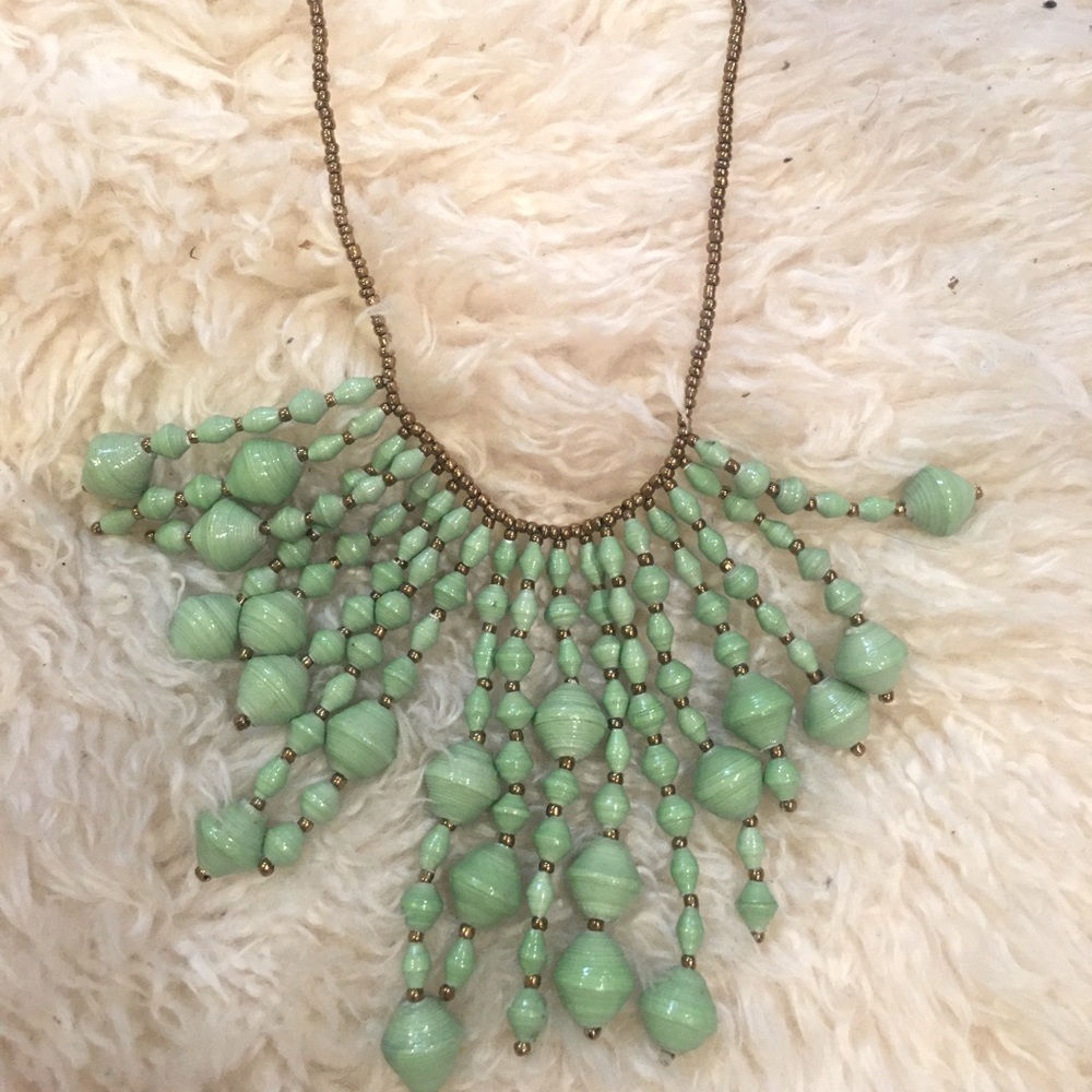 Wood bead necklace